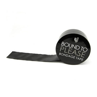 The Bound to Please Bondage Tape Black in use, demonstrating its strong yet gentle hold, perfect for fetishes and playful restraint.